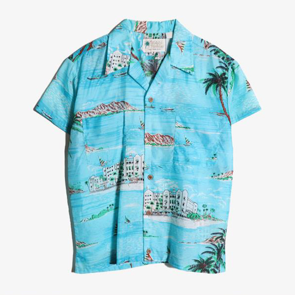 WAIKIKI HOLIDAY -  폴리 레이온 하와이안 셔츠   Man M