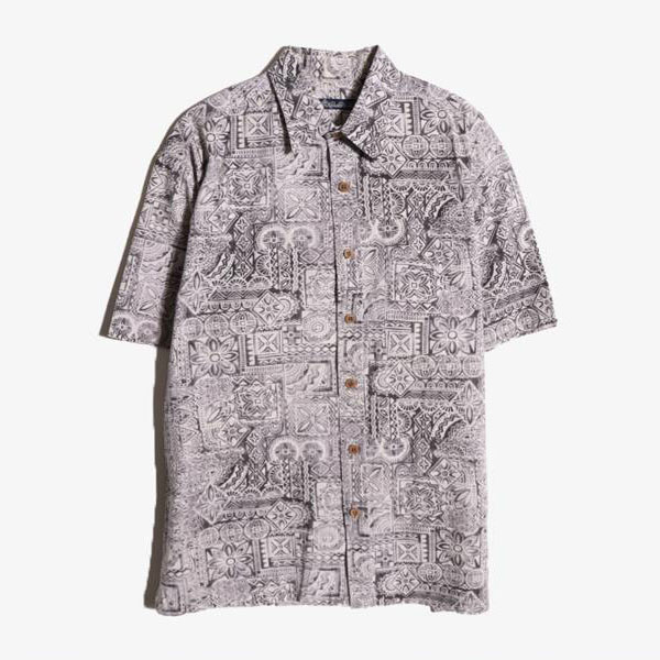 DUKE KAHANAMOKU - 듀크 카하나모크 코튼 폴리 패턴 셔츠   Made In Hawaii  Man M