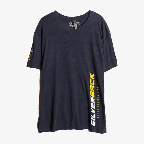GANAS -  코튼 폴리 라운드 티셔츠   Man XL