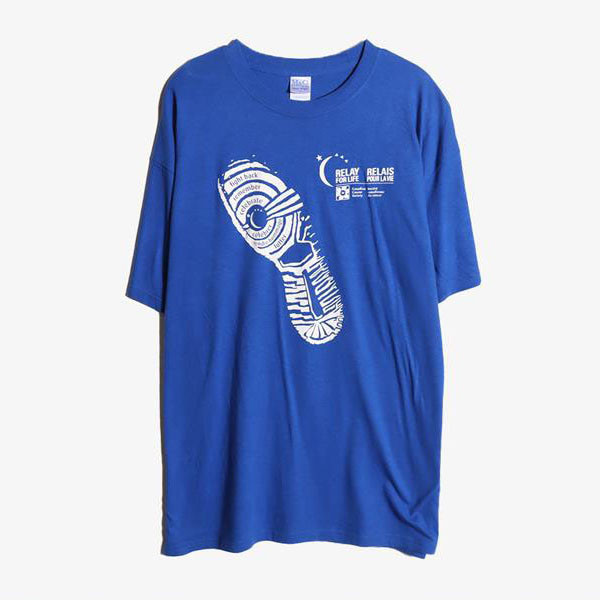 JPN - 빈티지 코튼 라운드 티셔츠   Man LEtc