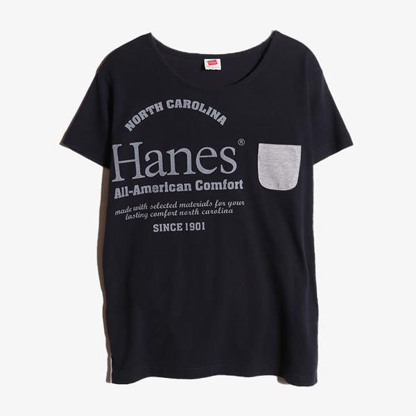 HANES - 해인즈 코튼 폴리 라운드 티셔츠   Man L