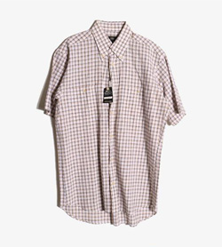 SISSY -  코튼 린넨 체크 셔츠 (새 제품)  Man M