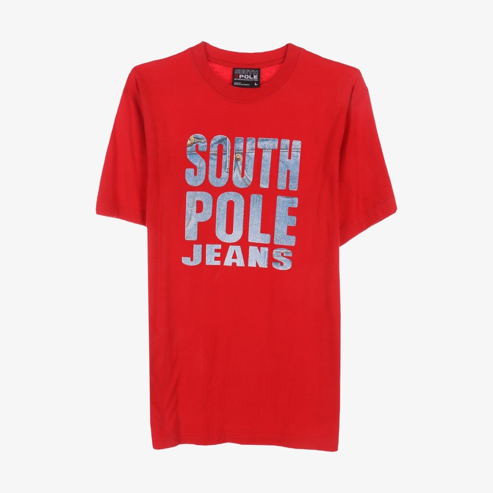 SOUTH POLE- 사우스 폴 코튼 100% 프린팅 티셔츠 - L