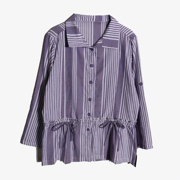 JPN -  코튼 폴리 스트라이프 셔츠 (새 제품)  Women M-L