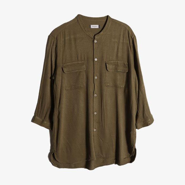 BROWNY - 브라우니 레이온 차이나카라 셔츠   Man M
