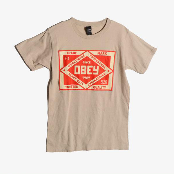 OBEY - 오베이 코튼 라운드 티셔츠   Man S