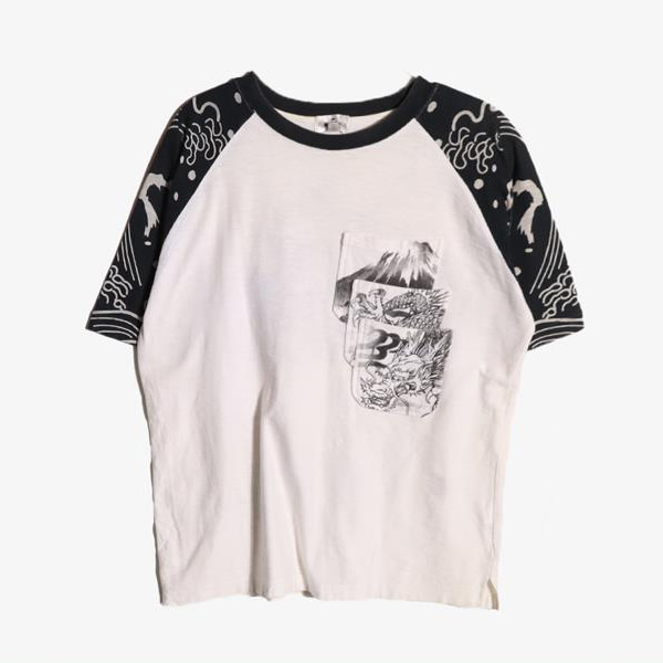 KARAKURI TAMASHI -  코튼 레글런 티셔츠   Man L