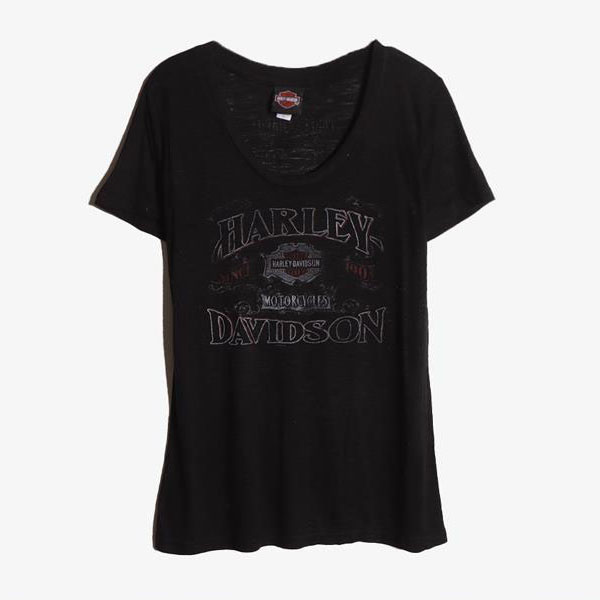 HARLEY DAVIDSON - 할리 데이비슨 폴리 레이온 라운드 티셔츠   Man XL