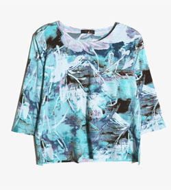 JPN -  폴리 패턴 티셔츠   Women M