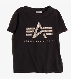 ALPHA INDUSTRIES - 알파인더스트리 코튼 라운드 티셔츠   Kids 130