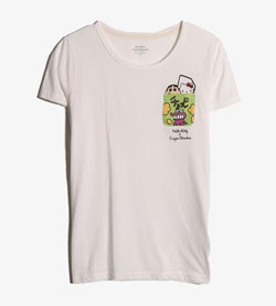 HELLO KITTY - 헬로키티 코튼 폴리 라운드 티셔츠   Women M