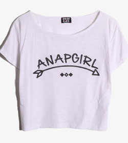 ANAP - 아납 코튼 폴리 라운드 티셔츠   Women M