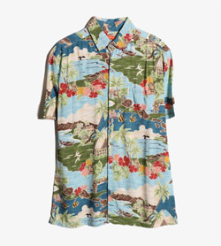 TORI RICHARD -  레이온 하와이안 셔츠   Man XS