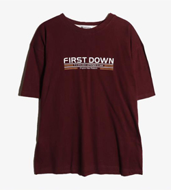 FIRST DOWN - 페스트다운 코튼 라운드 티셔츠   Man L